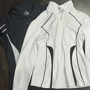 Jack Smith Pullover 1/4 Zip Top Women's S White Long Sleeve Active Golf Tennis 2